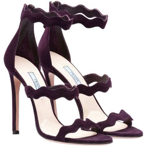 prada scalloped suede sandals uk